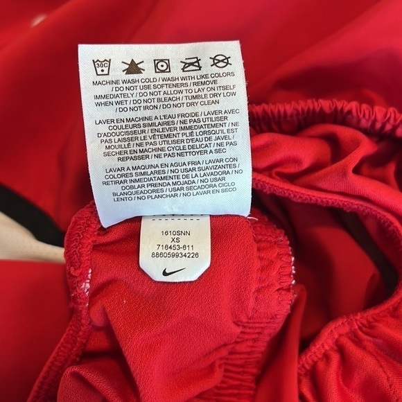 Nike Dri-Fit Tempo Red White Black Running Athletic Shorts Size XS - Picture 10 of 10